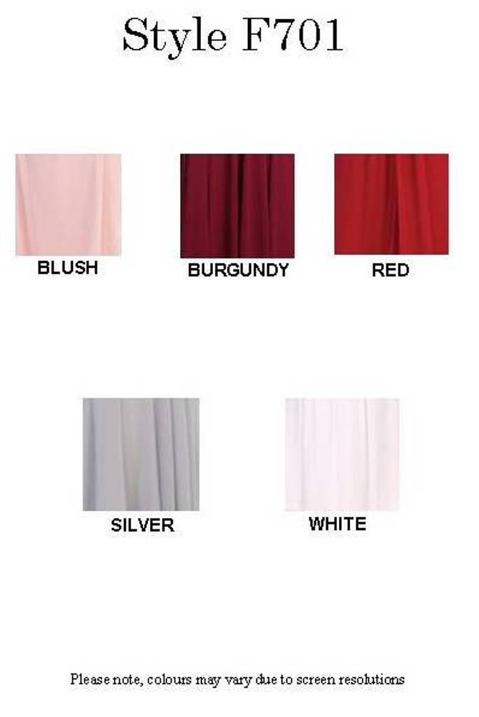 F701 Colour Chart - Bridal - Formal - Bridesmaids Australia