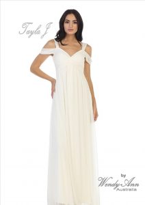 Wendy Ann white Bridesmaid Dress
