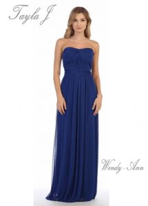 sleeve less plated Evening gown for Bridesmaids